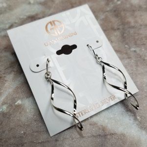 Giani Bernini Hammered Open Drop 925 Sterling Silver Earrings